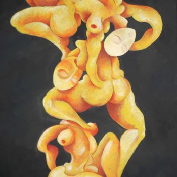 Pintura intitulada "l-equilibrio-acrili…" por Crista, Obras de arte originais