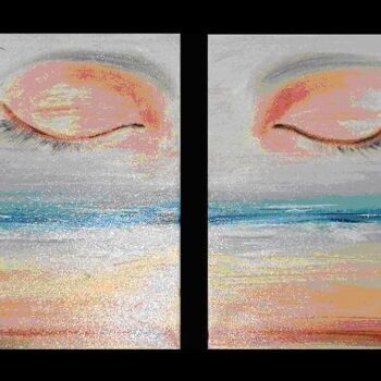 Malerei mit dem Titel "Olhos do Mar" von Cristina Perdigão, Original-Kunstwerk