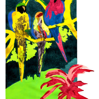 Gravures & estampes intitulée "AMAZONIA" par Cristina Santander, Œuvre d'art originale, Gravure