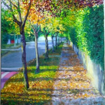 Painting titled "Otoño (Autumn)" by Cristina Del Rosso, Original Artwork, Oil