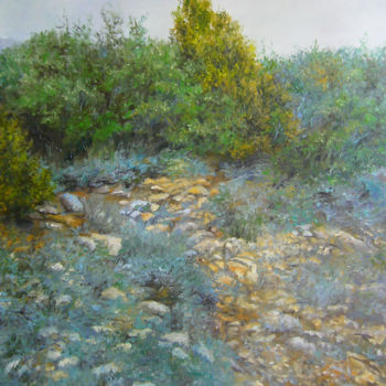 Malerei mit dem Titel "Sierra de El Perdón…" von Cristina Del Rosso, Original-Kunstwerk, Öl
