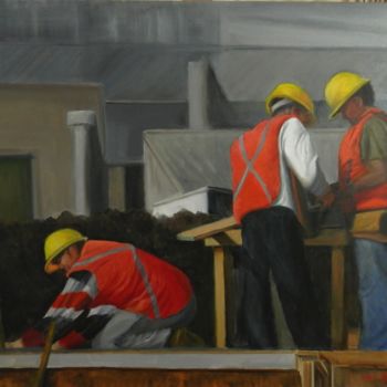 Painting titled "Obra en construcció…" by Cristina Del Rosso, Original Artwork, Oil