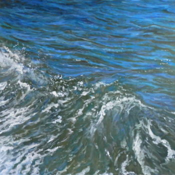 Pittura intitolato "Desde la barca II (…" da Cristina Del Rosso, Opera d'arte originale, Olio