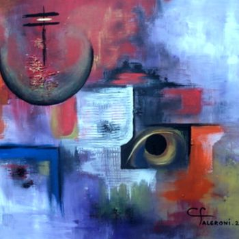 Painting titled "ABSTRACTO III" by María Cristina Faleroni, Original Artwork, Oil