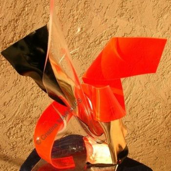 Sculpture titled "Les Flammes" by Cristina Marquès, Original Artwork, Plastic