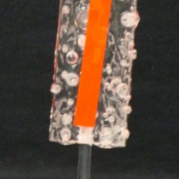 Sculpture titled "Orange Ice Stick (S)" by Cristina Marquès, Original Artwork, Plastic