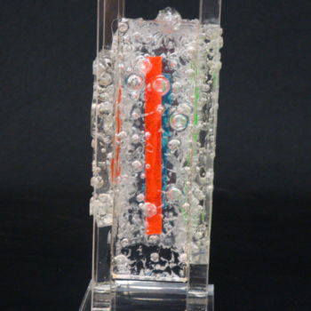 Sculpture titled "Little Ice Square" by Cristina Marquès, Original Artwork, Plastic