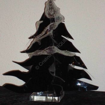 Sculpture intitulée "Le Sapin noir" par Cristina Marquès, Œuvre d'art originale, Plastique