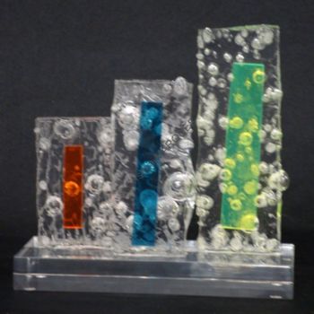 Γλυπτική με τίτλο "Colors Ice Doors IV" από Cristina Marquès, Αυθεντικά έργα τέχνης, Πλαστική ύλη