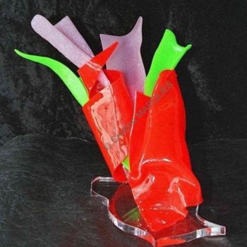 Sculpture titled "Le Bouquet" by Cristina Marquès, Original Artwork, Plastic