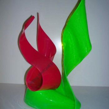 Sculpture titled "La Rose des Mers" by Cristina Marquès, Original Artwork, Plastic