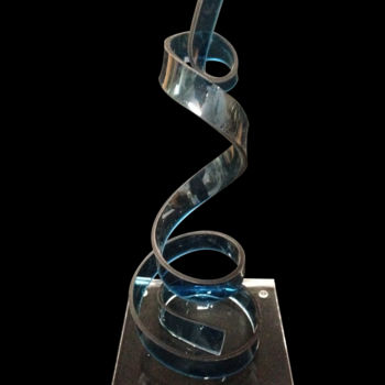 Sculpture intitulée "Sapin Spirale Blue" par Cristina Marquès, Œuvre d'art originale, Objets
