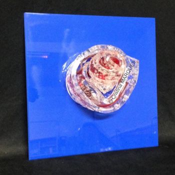 Sculpture titled "Japanese Flower" by Cristina Marquès, Original Artwork, Plastic