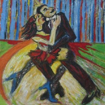 Painting titled "El Tango ( Argentin…" by Cristina Vidal, Original Artwork