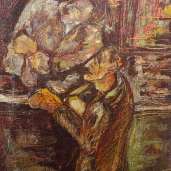 Pittura intitolato "En El Bar" da Cristina Vidal, Opera d'arte originale