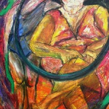 Schilderij getiteld "La Abuela" door Cristina Vidal, Origineel Kunstwerk