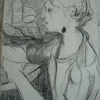 Disegno intitolato "Dibujo_a_laEpiz_-30…" da Cristina Vidal, Opera d'arte originale