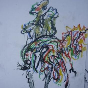 Картина под названием "Flamenco III" - Cristina Vidal, Подлинное произведение искусства