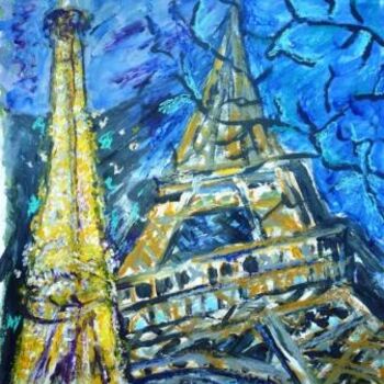 Pintura titulada "Recuerdos de Paris.…" por Cristina Vidal, Obra de arte original