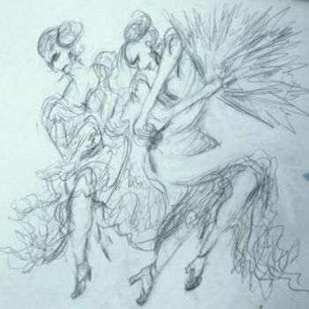 Pintura titulada "El Baile II" por Cristina Vidal, Obra de arte original