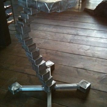 Скульптура под названием "stool staircase" - Cristo Ash, Подлинное произведение искусства
