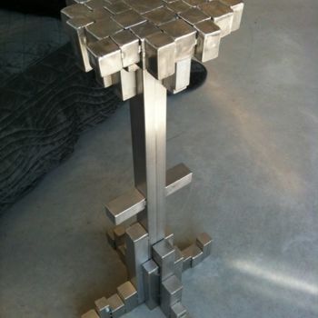 Sculpture intitulée "stool tower" par Cristo Ash, Œuvre d'art originale