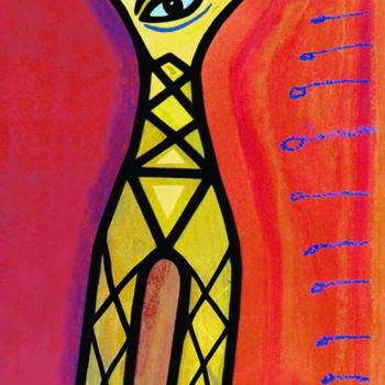 Painting titled "Giraffe" by Marina Crnogorac, Original Artwork