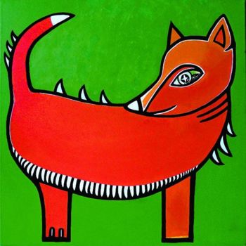 Painting titled "Fox Marina Crnogorac" by Marina Crnogorac, Original Artwork