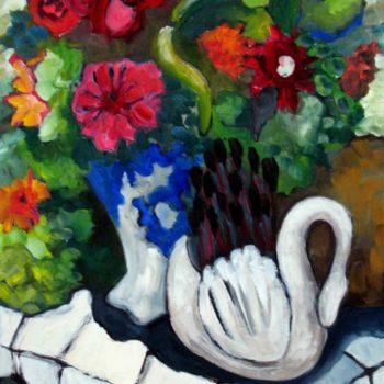 Painting titled "Studio Still Life" by Catherine Rogers, Original Artwork, Oil