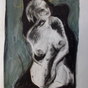 Картина под названием "Life Drawing 11" - Catherine Rogers, Подлинное произведение искусства, Масло