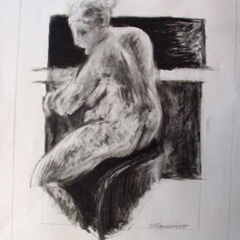 Painting titled "Life Drawing 12" by Catherine Rogers, Original Artwork, Oil