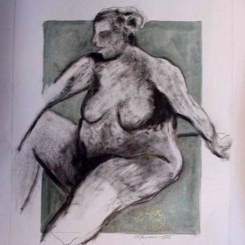 Painting titled "Life Drawing 24" by Catherine Rogers, Original Artwork, Oil