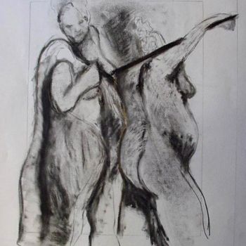 Schilderij getiteld "Life Drawing 26" door Catherine Rogers, Origineel Kunstwerk, Olie