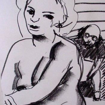Картина под названием "Life Drawing 27" - Catherine Rogers, Подлинное произведение искусства, Масло