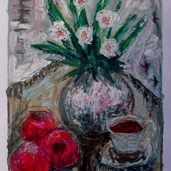 Painting titled "Still Life 3" by Catherine Rogers, Original Artwork, Oil