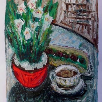 Pintura titulada "Still Life 5" por Catherine Rogers, Obra de arte original, Oleo