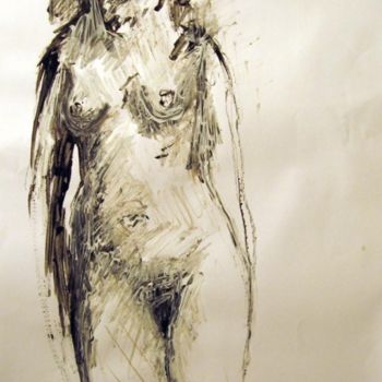 「Figure: Studio #6」というタイトルの絵画 Catherine Rogersによって, オリジナルのアートワーク, オイル