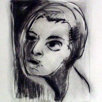 Malarstwo zatytułowany „Charcoal Face” autorstwa Catherine Rogers, Oryginalna praca