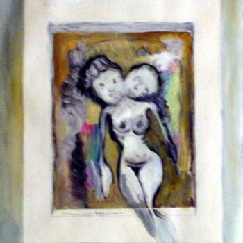 Pintura titulada "Madonna of Two Minds" por Catherine Rogers, Obra de arte original