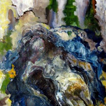 Painting titled "Nude in the Woods" by Catherine Rogers, Original Artwork, Oil