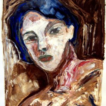 Malerei mit dem Titel "A Worried Mind" von Catherine Rogers, Original-Kunstwerk, Öl