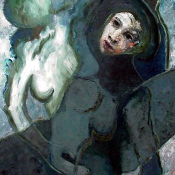 Pittura intitolato "Woman and Shadow" da Catherine Rogers, Opera d'arte originale, Olio