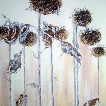 Painting titled "Tournesols" by Lucie Richard, Original Artwork