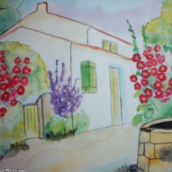 Painting titled "PAYSAGE CHARENTES" by Lodya, Original Artwork, Oil