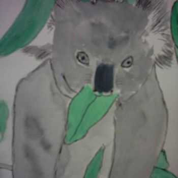 Картина под названием "le koala" - Lodya, Подлинное произведение искусства, Масло
