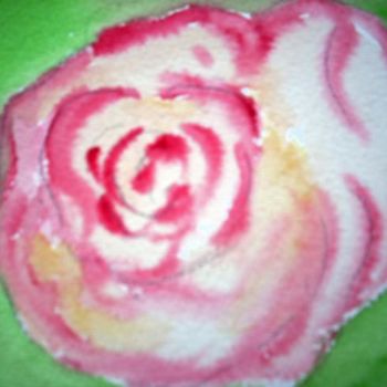 Картина под названием "TRES BELLE ROSE" - Lodya, Подлинное произведение искусства, Масло