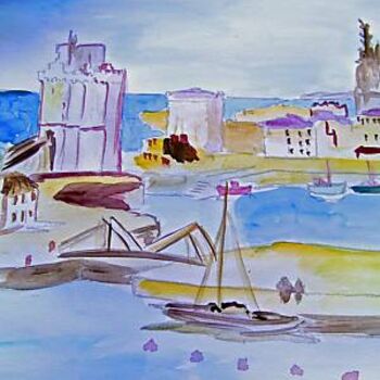 Painting titled "LA ROCHELLE" by Lodya, Original Artwork, Oil