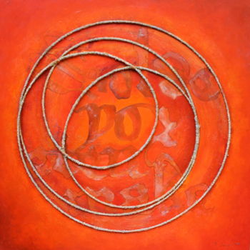 Peinture intitulée "Rouge 2" par Patricia Crucifix, Œuvre d'art originale