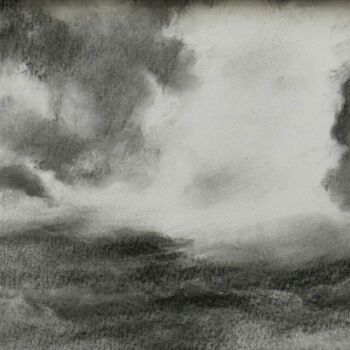 Drawing titled "Perfect day" by Jean-Louis Crudenaire, Original Artwork, Charcoal