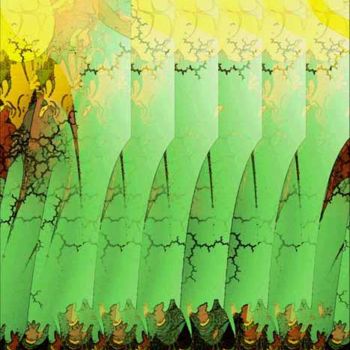 Digitale Kunst getiteld "Tulip Wannabes" door Terry Wright, Origineel Kunstwerk